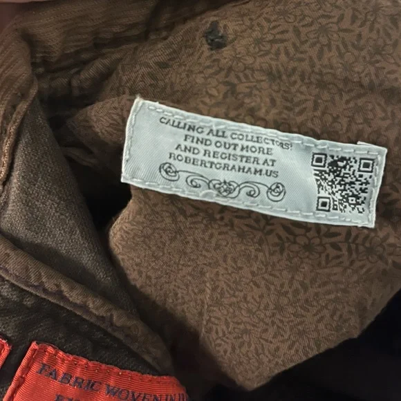 (NWT) Robert Graham Men’s Dunbar Slim Jim Brown Plaid Pants Size 32 x42 - Picture 8 of 10